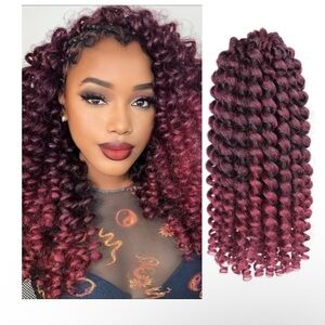NWT Luoyudu 4pc 12” Wand Curl TBUG Color Crotchet Hair Extensions